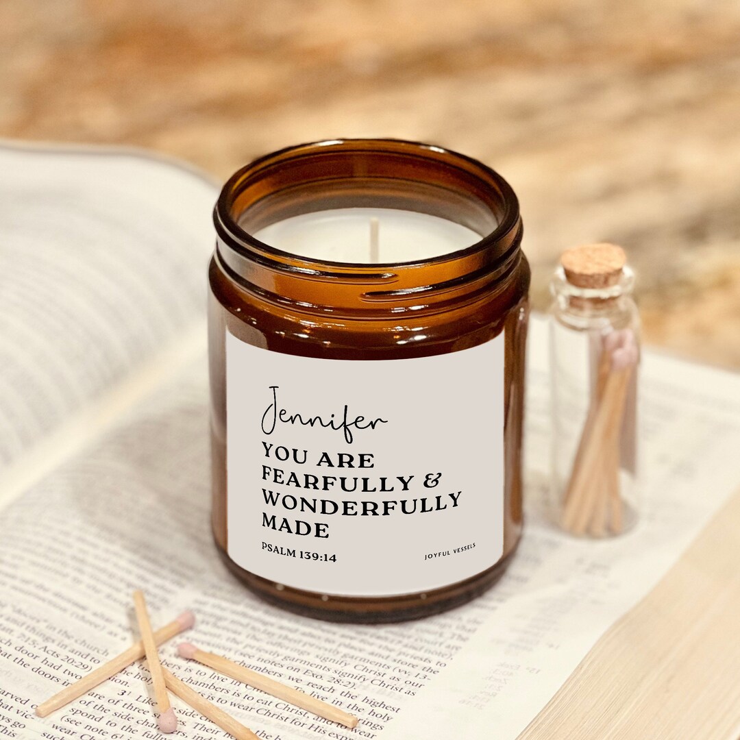 Bible Verse Candle Non Toxic Candle Gift Baby Shower Candles Etsy