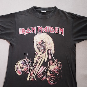 IRON MAIDEN shirt Rare Vintage multi album art shirt from the 90&#39;s - 65cm x 47cm - S judas priest megadeth van halen led zeppelin motorhead