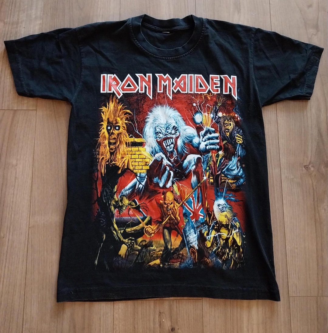 iron-maiden-shirt-rare-vintage-multi-album-art-shirt-from-the-90-s