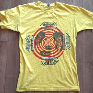 ANTHRAX Rare shirt S/M size 67cm x 46cm Original Graphic T shirt - M vintage metallica shirt thrash metal iron maiden shirt Kreator megadeth
