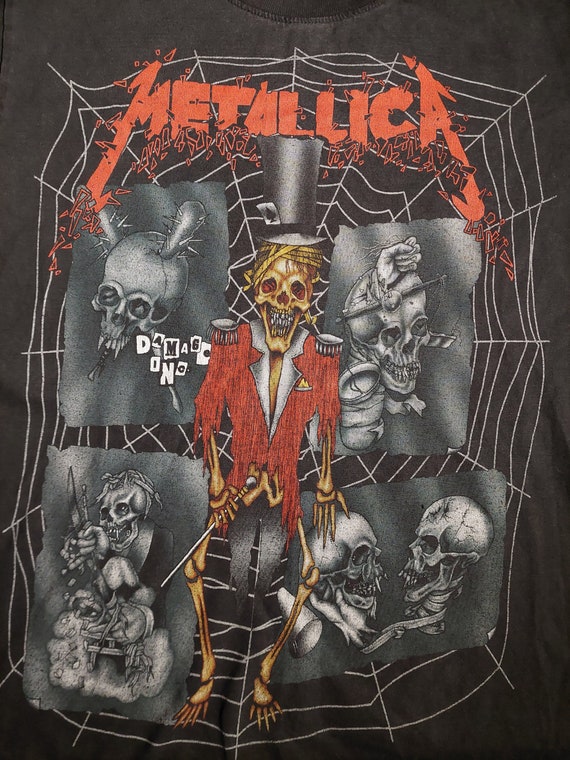 METALLICA DAMAGE Inc Unique 90s Rare Vintage Style Shirt Original Graphic Tshirt Pushead Design 60cm X 48cm M Etsy