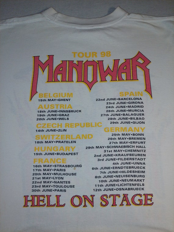 MANOWAR - 1998 - Hell on Stage tour Rare Vintage … - image 4