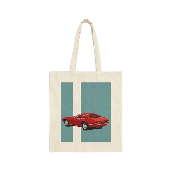 Cotton Canvas Tote Bag, Canvas Bag, Tote Bag, Classic Car Bag, Shopping Bag, Stylish Tote Bag, Cute Tote Bag, Tote Bag Gift