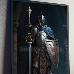 Medieval Knight | Wall Art | Medieval Warrior | Knight Warrior| Downloadable Digital Art