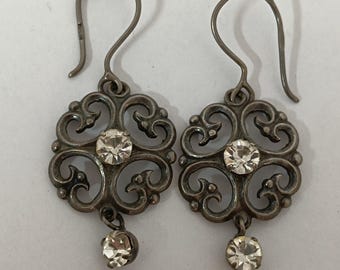 vintage earrings, jewelry for women, silver 875, earrings