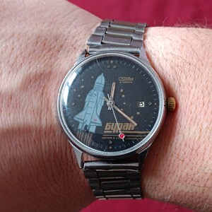 Montre vintage Slava Buran montre-bracelet, montre soviétique