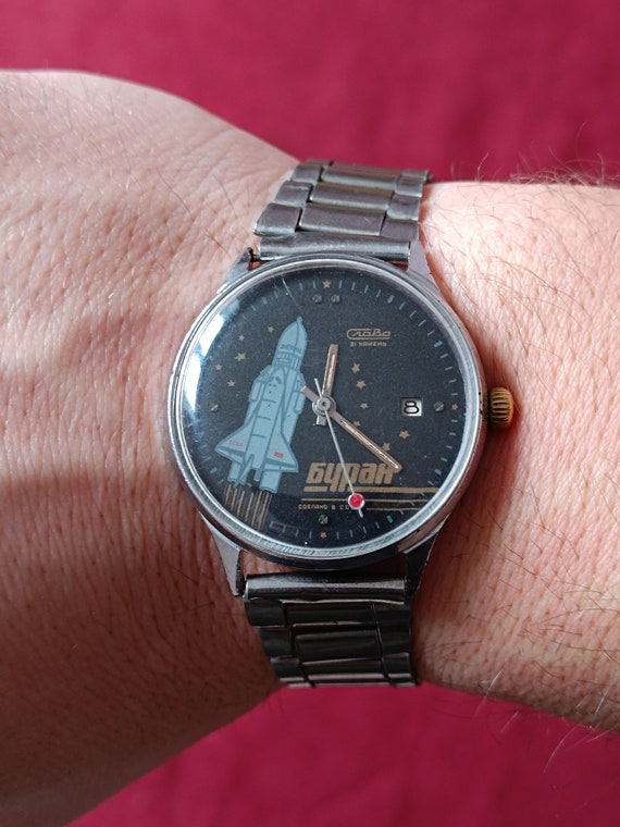 Vintage watch Slava Buran wrist watch, Soviet watc
