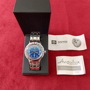 Vintage watch,Vostok Amphibian, vintage men&#39;s wristwatch, new.  working wristwatch