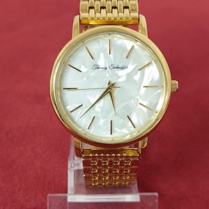 Reloj de pulsera para mujer, color dorado, reloj de trabajo.