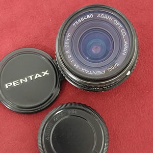 vintage lens Pentax-M 28mm f/2.8 Wide Angle Lens Film Camera Lens Vintage Lens