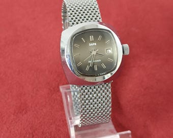 Montre Mécanique Vintage ZARIA URSS - Années 1970 - Pour Femme - À Nettoyer/réviser - Fonctionne