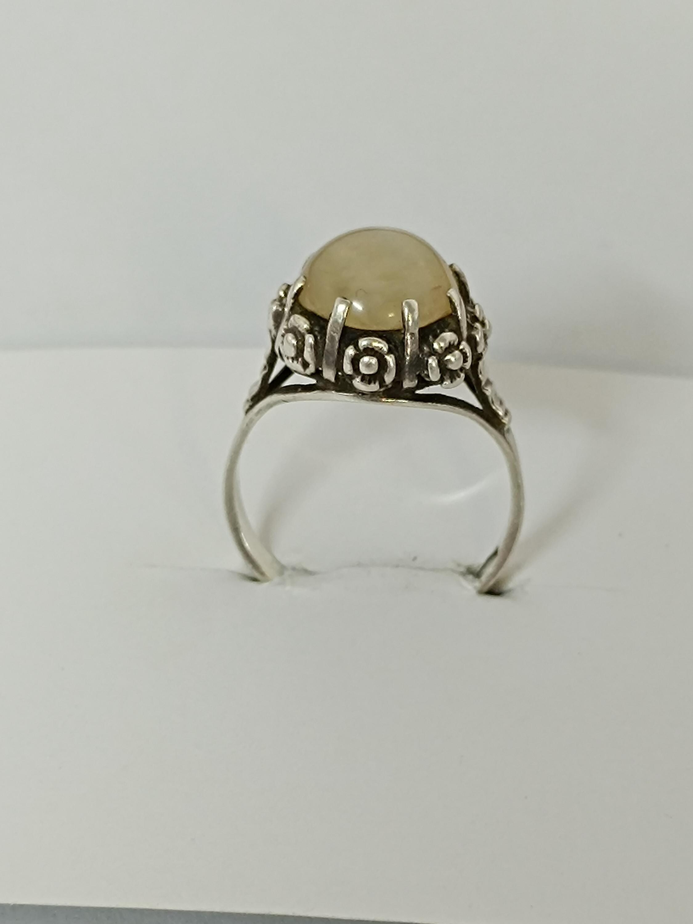 Bague vintage soviétique en argent sterling 925 gravée