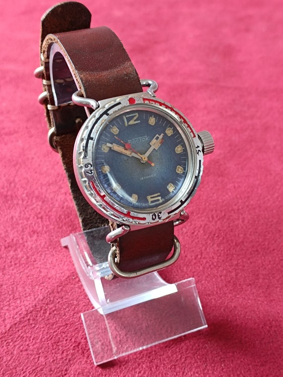 Vintage men's wrist watch, Vostok Amphibia NVCH 20