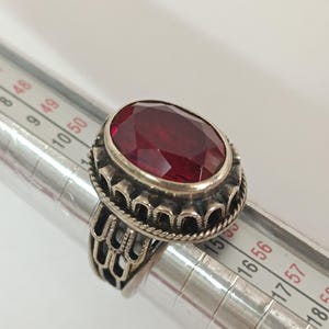 vintage ring, with stones, 875 silver, beautiful for women