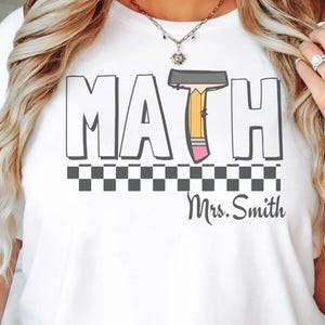 数学教師シャツ レトロな数学教師Tシャツ 新学期シャツ 教師への贈り物 数学教師への感謝の贈り物 数学教師Tシャツ