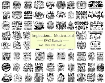 125 Inspirational Svg Bundle, Inspirational Quotes Svg Bundle, Motivational Svg Bundle, Christian Svg Bundle, Self Love Svg Png Cut File