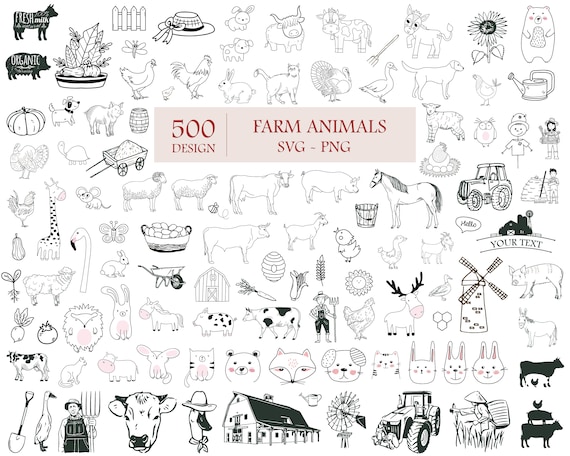 Farm Animal Svg | Farm Bundle Svg | Animal Svg | Farm Animal Silhouette | Farm Life Svg | Farm House Svg | Farm Animal Cricut| Animal Vector