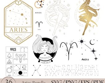 36 Aries Queen svg Bundle, Widder svg Bundle, Sternzeichen zward, Sternzeichen Zeichen svg, Widder Png, Widder Shirt, Cut Files, Astrologie