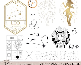 36 Leo Queen Svg Bundle, Leo Svg Bundle, Zodiac Svg, Zodiac Sign Svg, Leo Png, Leo Shirt, Svg Cut Files, Astrology