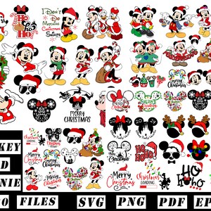 Christmas Mickey Svg, Christmas Bundle Svg, Mouse head christmas Bundle, Bundle Merry Christmas Png, Christmas Muose Png