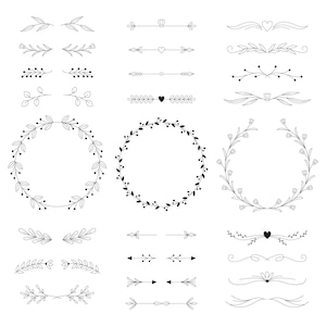 110 Wreath Svg Bundle Floral Wreath Bundle Laurel wreath svg Flower svg floral svg Circle frame svg Flower wreath svg png image 2