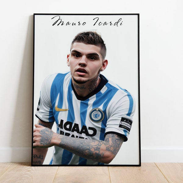 Mauro Icardi Poster Galatasaray Turkey Icardi Football Art Print Poster Football Soccer Art Geschenk Printable Poster Sports Custom Soccer