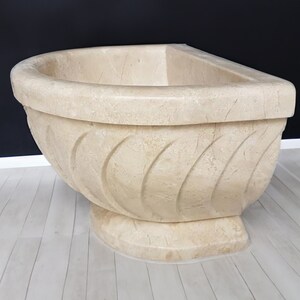 Marble Bath Sink - Vessel Sink Bathroom Decor Classic Elegance and Custom Options for Your Space
