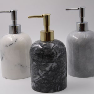 Marble Liquid Soap Dispenser, Stone Soap Dispencer, Lotion Dispenser, Body Wash Bottle, Bathroom Organizer  Shampoo Dispenser