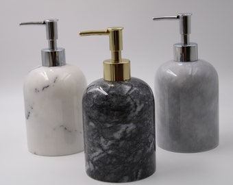 Marble Liquid Soap Dispenser, Stone Soap Dispencer, Lotion Dispenser, Body Wash Bottle, Bathroom Organizer  Shampoo Dispenser