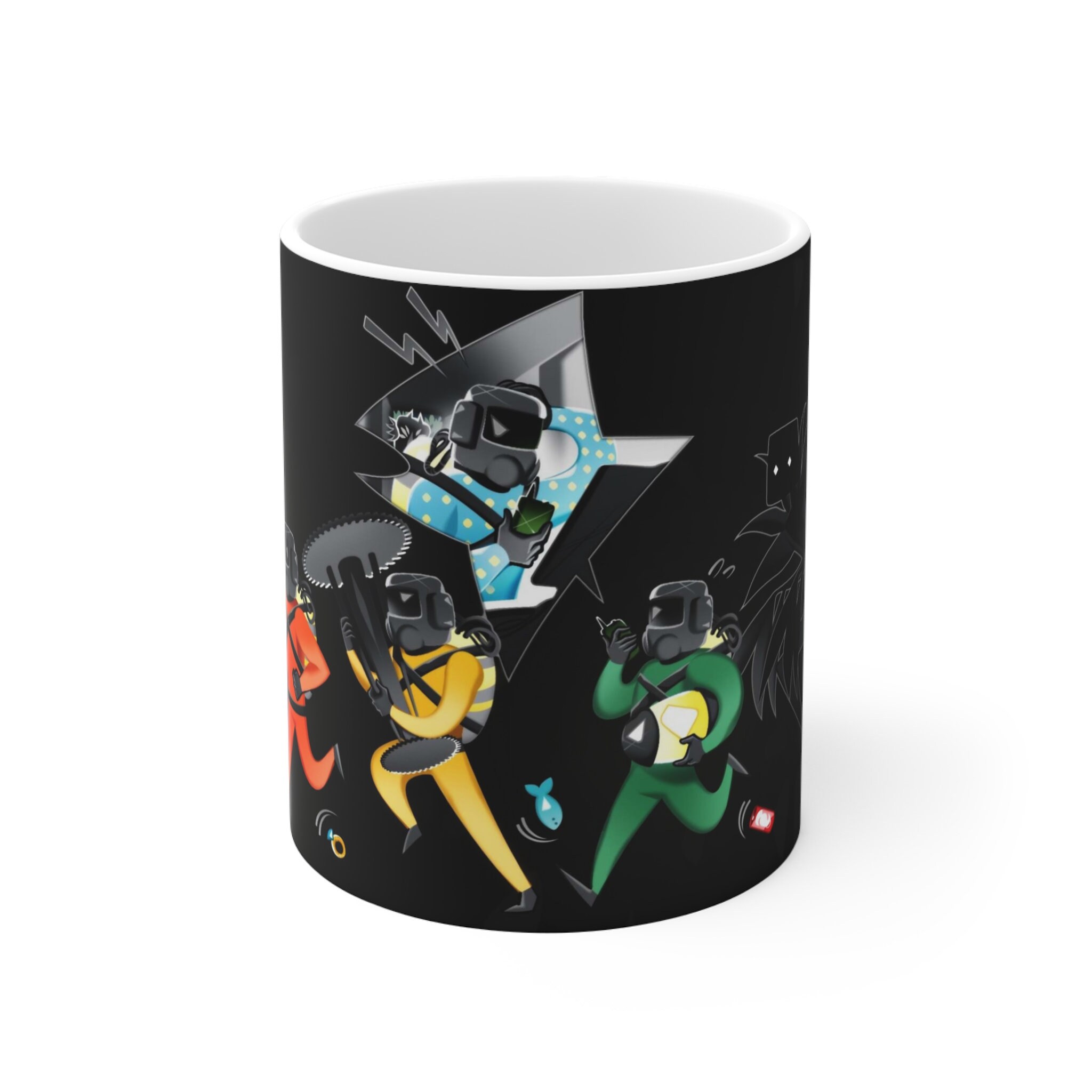 Lethal Company cartoon style ceramic mug