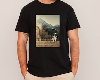 Minas Tirith The Lord of The Ring, 1970&#39;s Dark fantasy style T-shirt, funny christmas gifts, halloween gift, Unisex