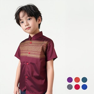 Thai Traditional Vintage Shirt for Boys (Size: SS-XXL)