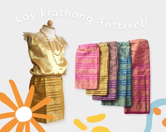 Thai Traditioneller Vintage Rock für Kinder (Größe: S-XXL)