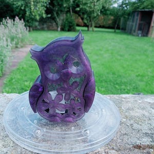 Resin Owl Night Light: Decorative Bird Gift