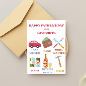 Digital Father&#39;s Day card | Happy father&#39;s day card | Printable Father&#39;s Day card