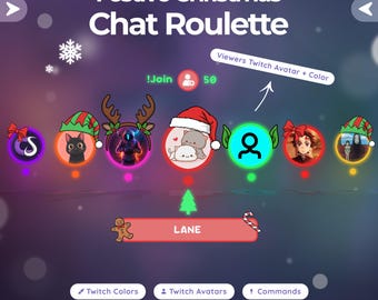 Christmas Chat Roulette Wheel – Festive Giveaway Interactive Widget for Twitch & StreamElements