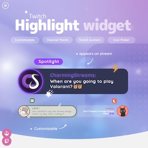 Twitch Chat Highlight – Anpassad meddelande-spotlight-widget för StreamElements