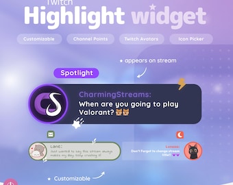 Twitch Chat Highlight – Custom Message Spotlight Widget for StreamElements