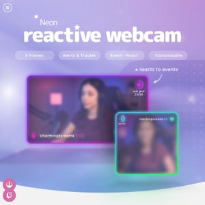 Reactive Twitch Webcam Overlay – Minimalist Design with Alerts & Goal Tracker