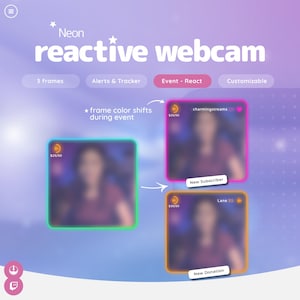 Reactive Twitch Webcam Overlay – Minimalist Design with Alerts & Goal Tracker image 4