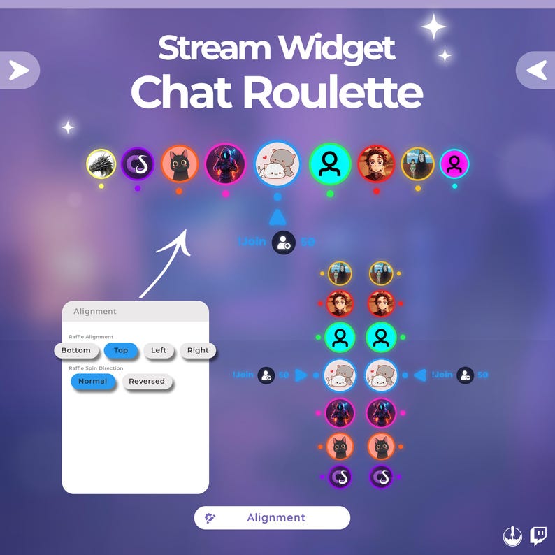 Chat Roulette Wheel – Neon Giveaway Interactive Widget for Twitch ...