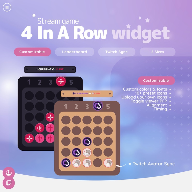 Four in a Row Widget for Twitch - Interactive Channel Points Mini Game ...