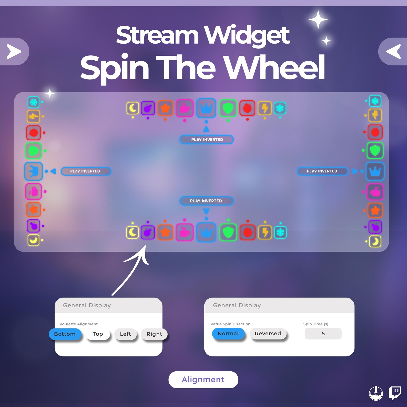 Spinning Wheel Widget – Neon Customizable Widget for Twitch ...