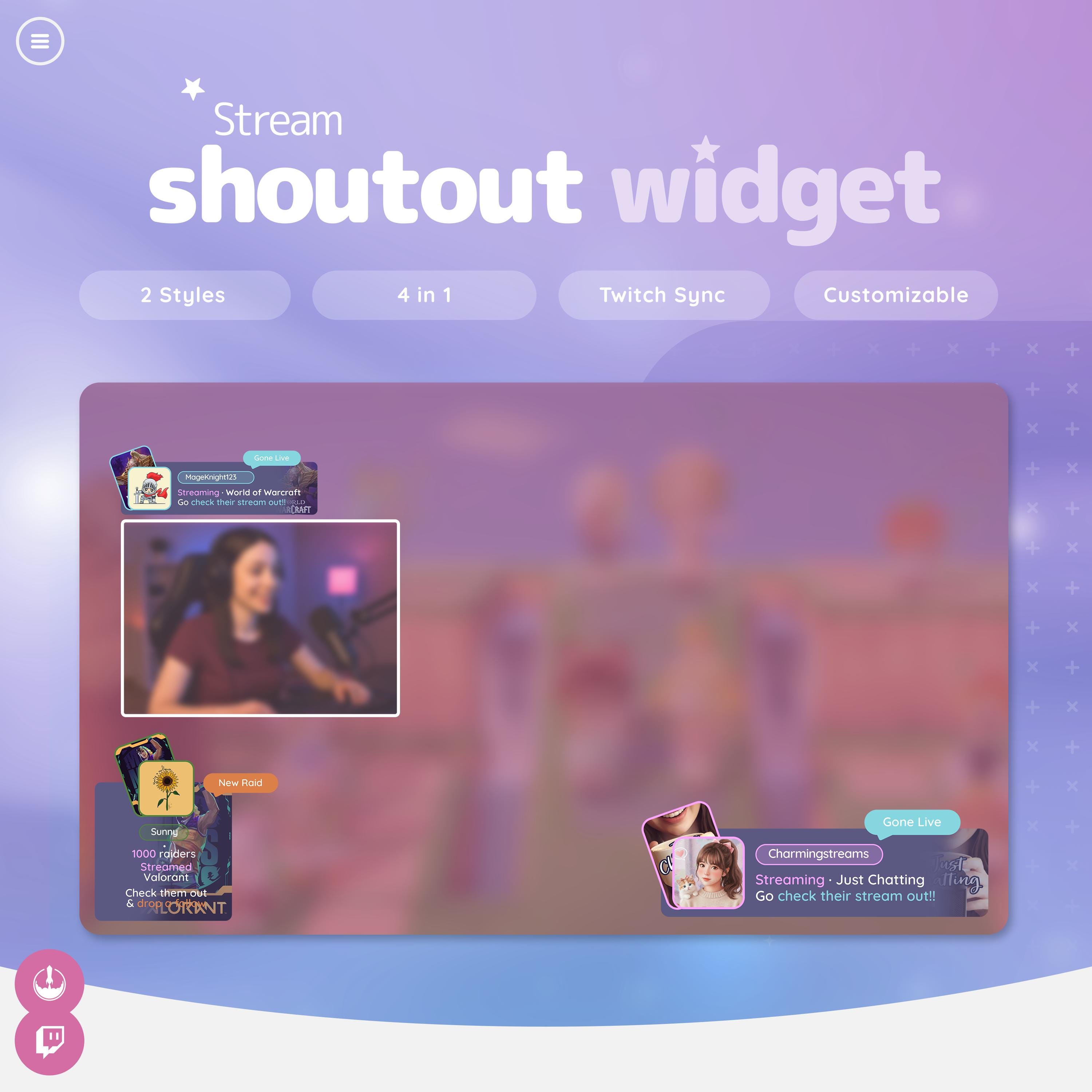 Shoutout Widget for Streamers | Customizable Alert for Friends, Raids ...