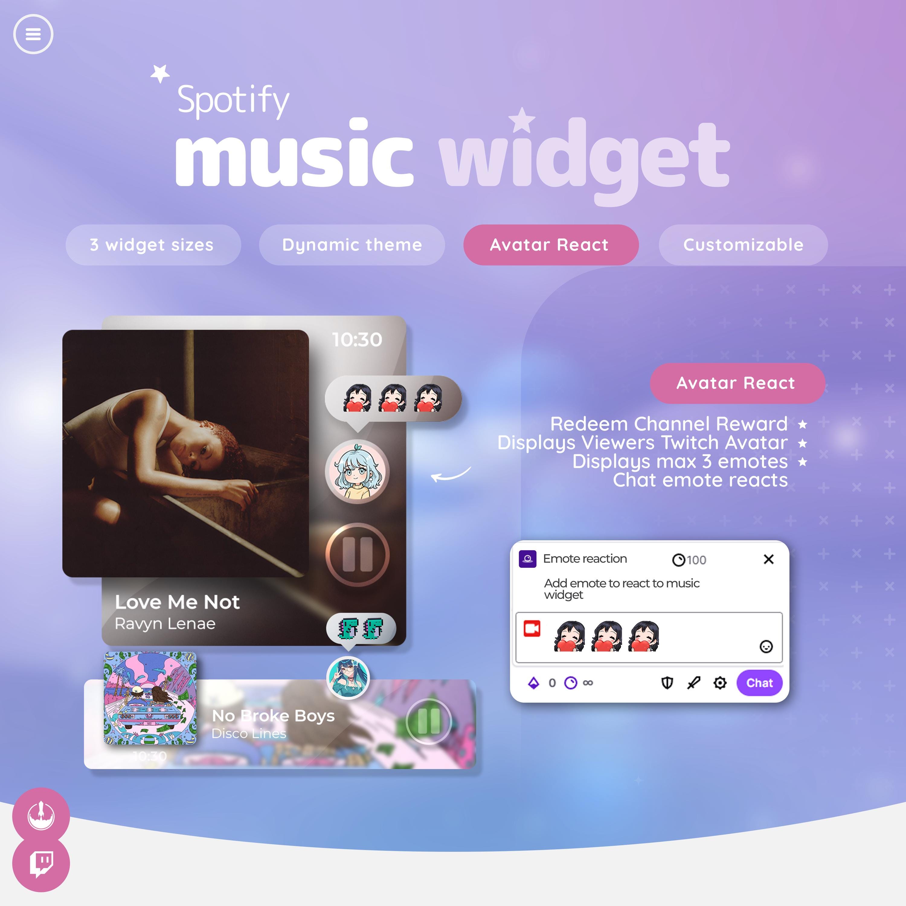Spotify Music Widget for Streamers | Streamelements Modern Overlay ...