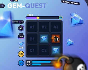 Interactieve Twitch-widget Gem-Quest • StreamElements, OBS