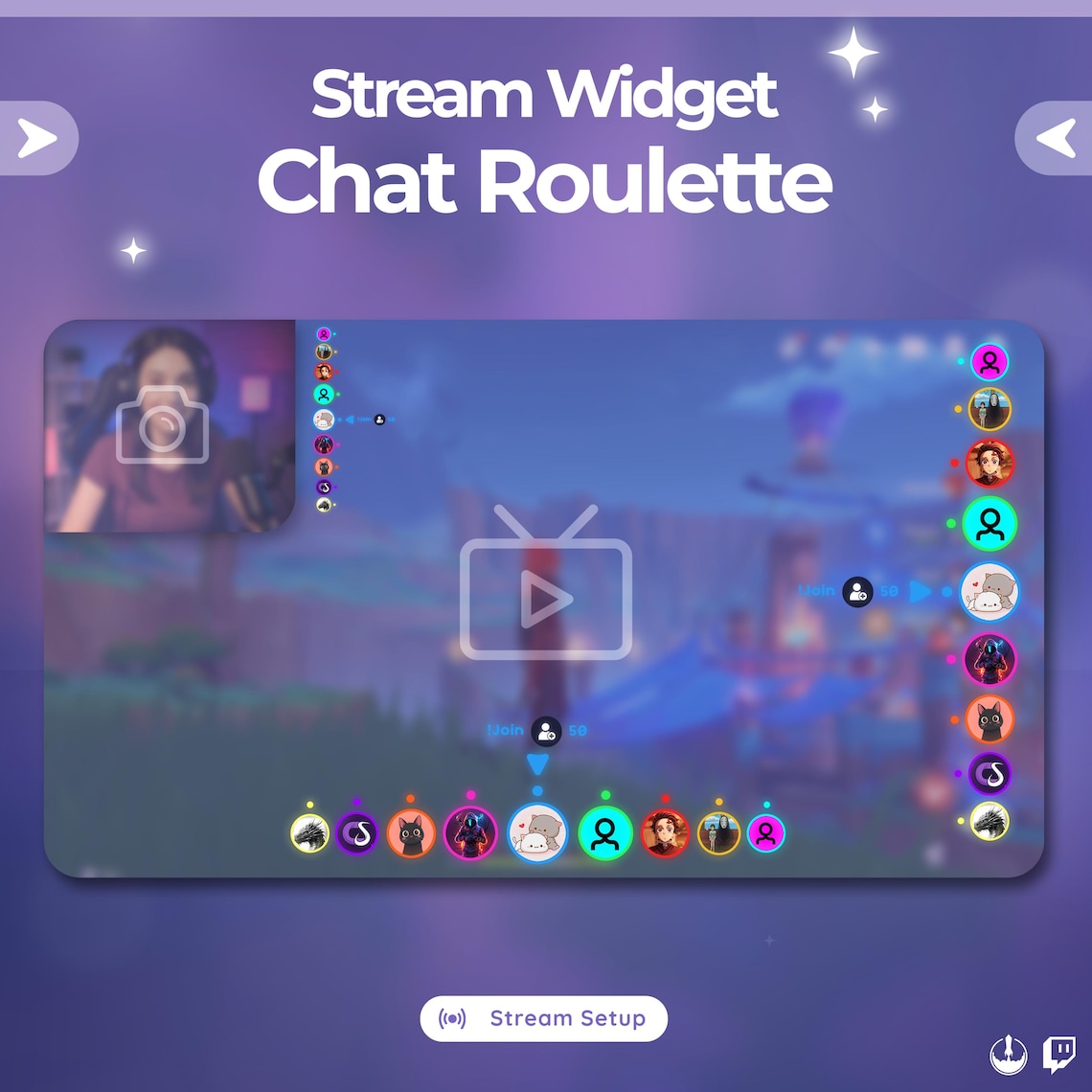 Chat Roulette Wheel Neon Giveaway Interactive Widget For Twitch chat-roulette-wheel-neon-giveaway-interactive-widget-for-twitch