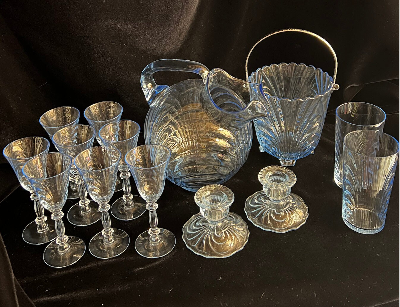 Set of 4 Gorgeous Vintage Cambridge Roselyn Crystal Etched Iced… – Second  Wind Vintage