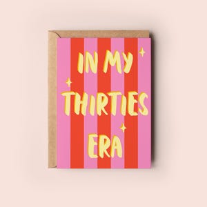 In mijn jaren dertig 30e verjaardagswenskaart | Grappig cadeau voor haar, inclusief envelop