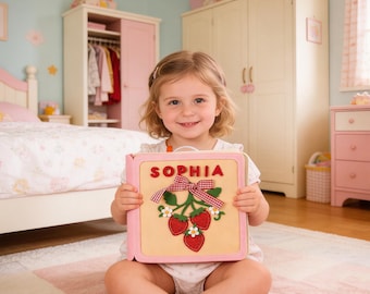 Custom Soft Montessori Busy Book,Personalized Handmade Felt Quiet Book,Woodland Themed Book,Birthday Gift for Baby,Baby Educational Toy